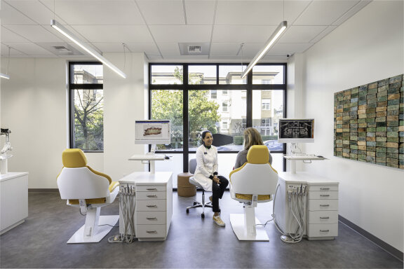 Treatment Area with Doctor and Patient